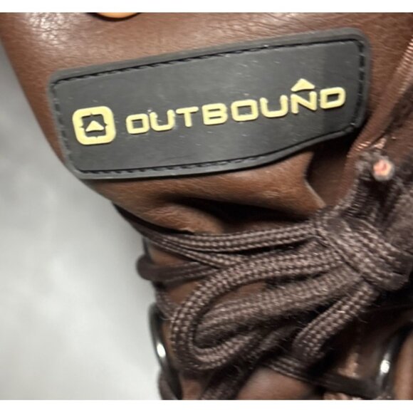 Outbound Size 9 Mens Brown & Black Insulated Winter Boots With Sherpa Lining - Picture 4 of 15